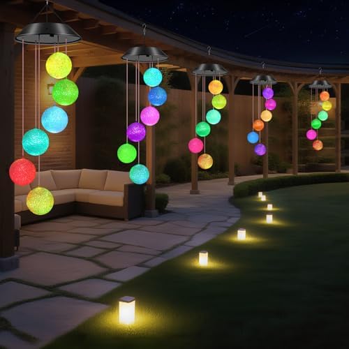 WENANA Ball Solar Wind Chimes Garden Decor Gift - Image 4