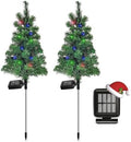 Solar Christmas Tree Garden Stake Lights Outdoor Waterproof Pathway Lights Xmas Tree Light for Lawn Patio Yard Front Porch Christmas Decor 2pcs by SXXSMYWR