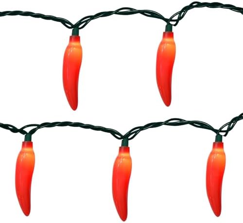 13.6FT Christmas Chili Pepper String Lights, 35 LED Bulbs, Plug in by BOKOIUU