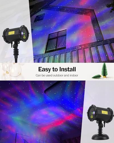 Firefly Garden Lights Star Projector Laser Christmas Lights with Colorful LED Background Light - Image 5