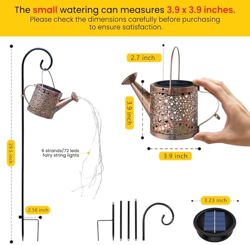 Solar Lights Outdoor Decorative, Solar Watering Can Lights (Warm White) - Image 3