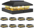 VOLISUN 4x4 Solar Post Cap Lights, 8 Pack Black Waterproof Fence Lights by VOLISUN