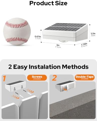 JOFIOS Fence Lights Solar Powered with Remote, IP65 Waterproof, White - Image 5