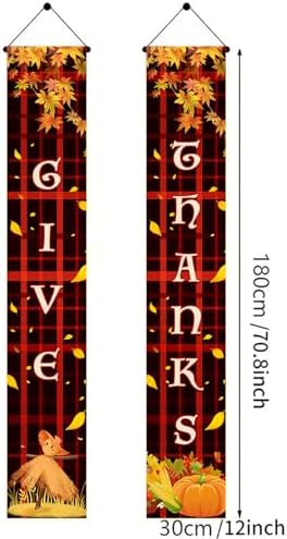 BlissYard Thanksgiving Porch Banner 12x71 Inch - Image 3