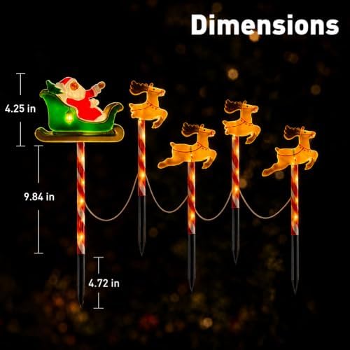 Solar Christmas Lights Outdoor, Yard Decor for Garden, Lawn and Pathway - Image 4