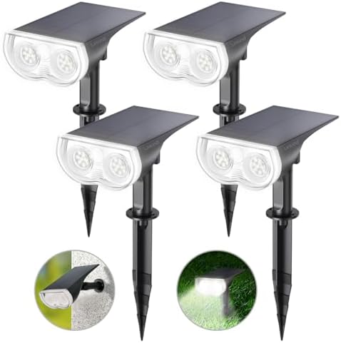 Linkind Solar Lights Outdoor Waterproof Landscape Spotlight Daylight 4 Pack by Linkind
