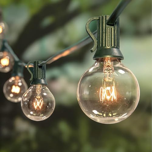 25Ft Outdoor Christmas String Lights, G40 Warm White Christmas Decorations Lights with 27 Incandescent Globe Bulbs, Vintage Christmas Lights for Xmas Tree Party Backyard Wedding Garden Holiday Patio - Image 6
