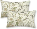 CXMEIFLY Spring Floral Birds Pillow Covers 12 x 20 Inch Set of 2 for Chinoiserie Flowers Decor Throw Pillows Sage Green Plant Outdoor Decorative Cushion Cases for Couch Bed Decorations by CXMEIFLY