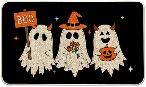 Hexagram Halloween Door Mat Pumpkin Ghost Boo Doormat Front Home Decor by Hexagram