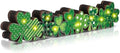 Yousoontic St. Patrick's Day Shamrock Decor Table Centerpieces Wooden Shamrock Sign Decorations with LED Lights Block Irish Farmhouse Green Decor for St. Patrick's Day Home Mantel Desk Office Party by Yousoontic