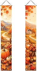 IVN Fall Country Porch Banner Pumpkin Harvest Decor 2 Pcs by IVN