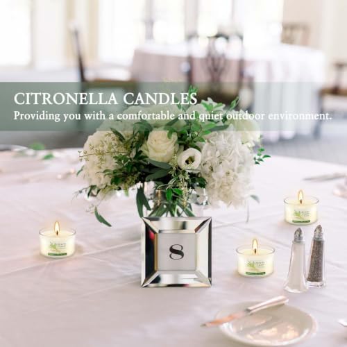 40 Pack Citronella Candles Bulk, Long Burning Portable Travel Size Soy Wax Candles with Natural Citronella Oil, Small Acrylic Jar Candle Set for Patio, Backyard, Camping, Indoor Outside - Image 4