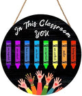 Welcome Sign for Classroom Door Decorations In This Classroom Welcome Door Hanger Sign Teacher Wooden Sign 12”x12” Classroom Welcome Door Sign for Elementary School Teacher Supplies by welcometoourhome