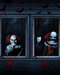 2pcs Halloween Window Cover Decor, Scary Ghost Curtain Outdoor by YUSPENYE