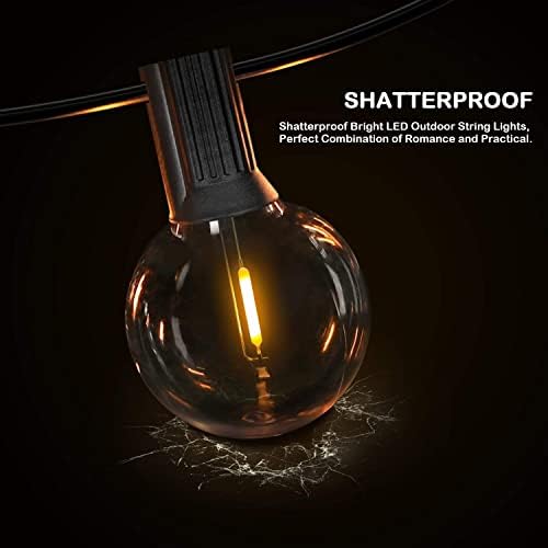 150FT LED Globe Outdoor String Lights With 75+2 G40 Shatterproof Bulbs - Image 2