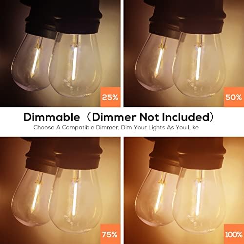 Banord 51FT Outdoor String Lights, Waterproof Patio Lights with 18 Bulbs - Image 6