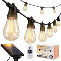 Brightech Ambience Pro 27-Ft Solar String Lights for Outside - Super Bright Remote Control Color Adjustable Outdoor String Light - Commercial Grade String, Waterproof LED for Patios, Camping, 12 Bulbs by Brightech