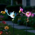 Flamingo Outdoor Solar Lights,2Pack Decorative Solar Stakes by sunnylight
