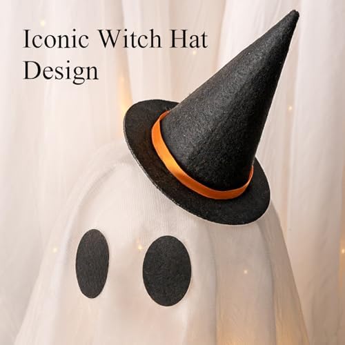 Halloween Decorations Outdoor - Set of 3 Light Up Ghosts with Timer Remote - Image 4