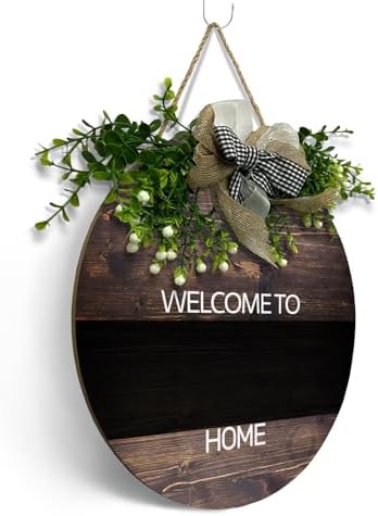 Personalized Name Welcome Signs for Front Door Custom Family Name Wooden Door Wreaths Custom Welcome Home Door Signs Customized Door Hanger for Outdoor Indoor Decorations - Image 3