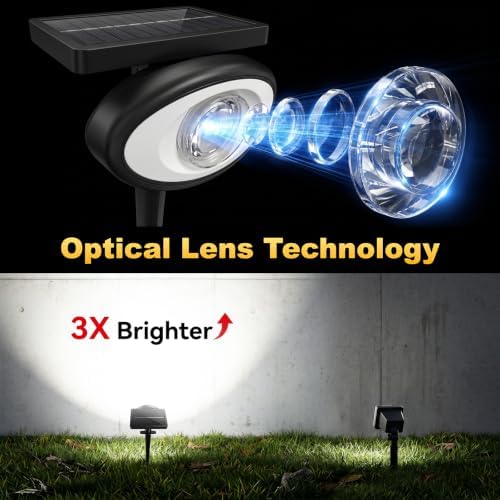 Solar Spot Lights Outdoor Waterproof, Multicolor 10Modes RGB Solar Tree Spotlight Bright Uplights for Halloween Christmas Decorations Outdoor,Landscape Lighting for Garden Yard Pathway(6Pack) - Image 2
