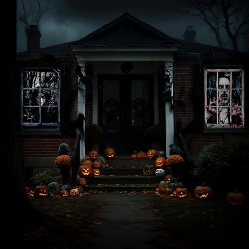 Halloween Window Decorations 2-Pack Blood Ghosts, 32" x 47" - Image 5