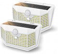 HMCITY 120 LED Solar Lights Outdoor with Motion Sensor, 2 Pack, White by LightingUpYourLife