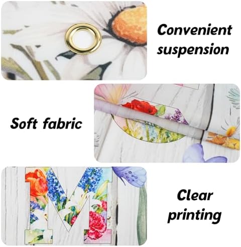 Welcome Spring Porch Decor Banner - 2 Pcs Floral Butterflies Door Sign Decorations, Flower Hanging Party Banners for Front Door Outdoor Garden Yard Wall Decoration - Image 4