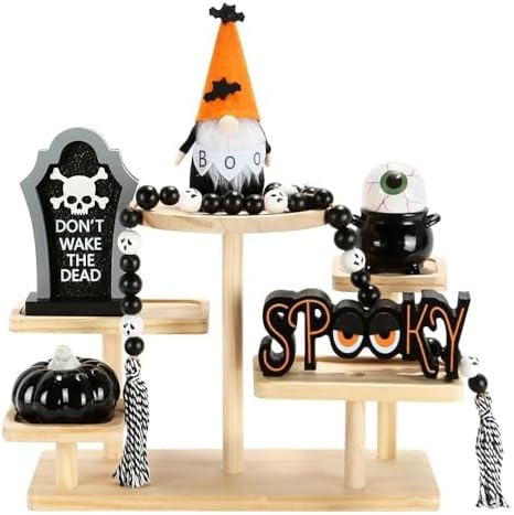 Halloween Decorations for Home Office 6PCS Tiered Tray Decor by SYNCVIBE