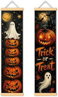 Trick or Treat Halloween Door Banner Set of 2, Ghost Porch Decor for Home by Unknown