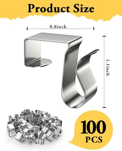 Gutter Clips for Hanging Outdoor Lights: 100 Pcs Metal Christmas Light Clips for outside String Lights - Weatherproof Gutter Clips for Xmas Halloween Seasonal Rope Mini Holiday Decoration Lights - Image 2