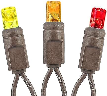 Novelty Lights 10 Light LED Fall Thanksgiving Mini Light Set, Outdoor Curtain Wreath Craft Bottle String Lights, Yellow/Red/Orange, Non-Connectable, Brown Wire, 5 Feet - Image 5