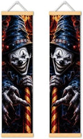 Haunted Clown Door Banner Set of 2, Halloween Carnival Porch Decor for Home by Unknown