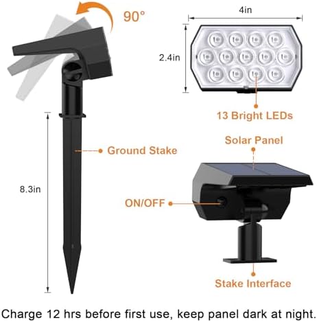 WELALO Color Changing Solar Lights Outdoor, IP68 Waterproof, RGB, 6 Pack - Image 6