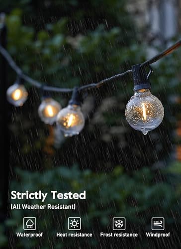 Brightown Outdoor String Lights, 109FT G40 LED IP65 Waterproof Patio Lights - Image 5