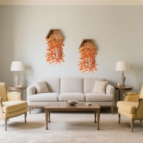 Artificial Fake Fall Flowers Faux Mums for Outdoor Outside Decoration - Image 5