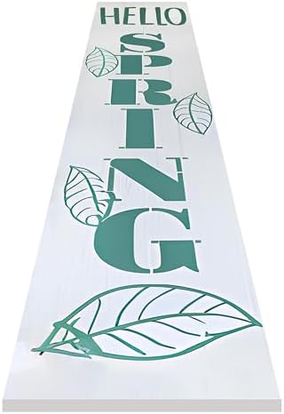 8"x48" Spring Welcome Sign for Front Porch, Hello Spring Porch Sign for Front Door Durable PVC Welcome Home Decorations for Outdoors p (Design 3) - Image 4