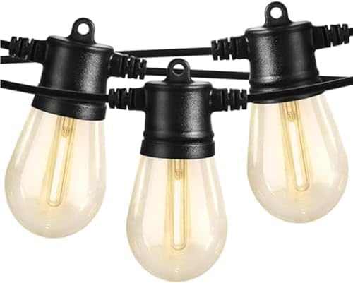 SUNTHIN 3 Pack 50FT Outdoor String Lights with 3 * 15 LED Bulbs by SUNTHIN