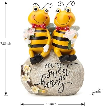 Bee Statue for Garden Decor Bumblebee Figurines Summer Outdoor Decorations - Image 2