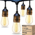 addlon LED Outdoor String Lights 36FT Edison Vintage Weatherproof ETL by addlon