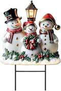 RattanView Christmas Snowman Yard Sign Outdoor Snowman Yard Decoration with Stakes Waterproof Garden Lawn Stake Sign Decoration for Xmas Patio Lawn Walkway Courtyard Party Decor by RattanView