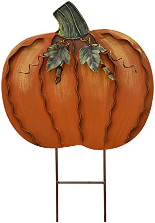 Pumpkin Garden Stake Metal Yard Sign Fall Decor Decorative Pumpkin Yard by Unknown