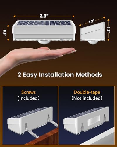 JOFIOS Solar Fence Lights Outdoor, 12 Pack, 50LM Ultra Bright, 10 Colors & 12 Lighting Modes Solar Deck Lights, IP65 Waterproof, Dusk-to-Dawn Solar Powered Fence Light for Patio, Railing (White) - Image 6