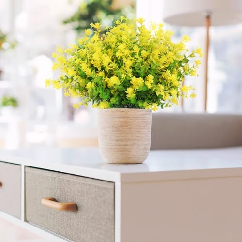 RECUTMS Spring Greenery Decor 10 Bundle Artificial Yellow Fall Fake Flowers - Image 6