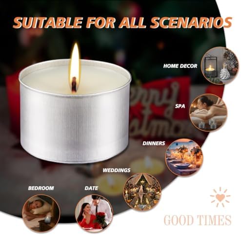 100 Pack Long Burning Tealight Candles, 8-Hour Unscented Smokeless Dripless White Votive Candles, Bulk Set for Shabbat, Weddings, Christmas, Religious Ceremonies, Home Decor & Special Events - Image 5