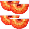 Newwiee 4 Pcs Thanksgiving Fall Bunting for Outside, Red, 2 x 4 ft by Newwiee