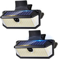 LUHLEE 416 LEDs Clip On Solar Lights Outdoor, 1500LM & 300° Angle Bright Motion Sensor Outdoor Lights with 3 Lighting Mode, IP65 Waterproof Solar Security Light for Fence, Patio, Backyard, Gutter (2) by LUHLEE