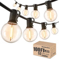 100FT LED String Lights Outdoor Waterproof G40 Globe String Lights with 52 Shatterproof Bulbs(2 Extra), Dimmable Connectable Patio Lights String for Hanging Bistro Backyard Gazebo Lights by Meidaoduo