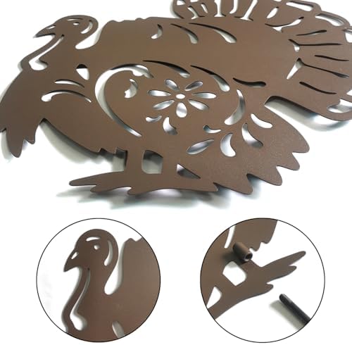 Metal Turkey Garden Stakes,Outdoor Thanksgiving Decorations Yard Art Decor - Image 4