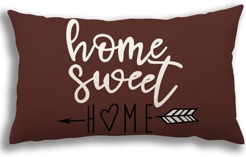 YCOLL Pillow Covers 12x20 Set of 4, Modern Sofa Throw Pillow Cover, Decorative Outdoor Linen Fabric Pillow Case for Couch Bed Car, Coffee - Image 2